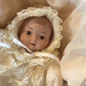 Vintage 1980 Sankyo Porcelain doll